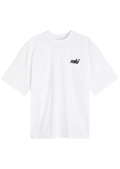 Mki Miyuki Zoku Stamp Logo-print Cotton T-shirt In White