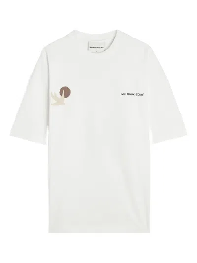 Mki Miyuki Zoku Swallow-print T-shirt In White