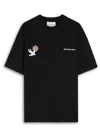 Mki Miyuki Zoku Swallow Printed Cotton T-shirt In Black