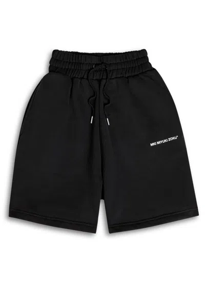 Mki Miyuki Zoku Uniform Cotton-blend Shorts In Black