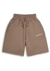 Mki Miyuki Zoku Uniform Cotton-blend Shorts In Brown