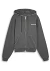 Mki Miyuki Zoku Uniform Logo Hooded Cotton-blend Sweatshirt In Gray