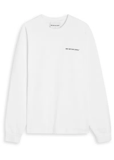 Mki Miyuki Zoku Uniform Logo-print Cotton T-shirt In White