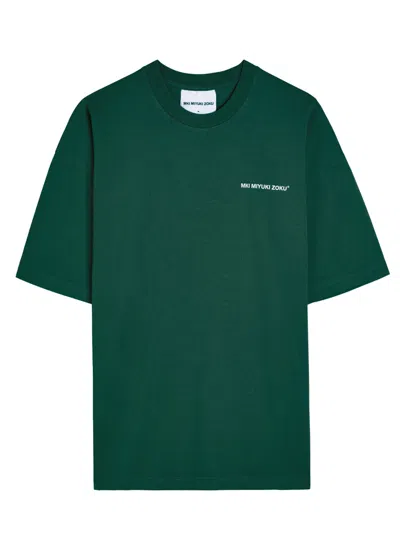 Mki Miyuki Zoku Uniform Logo-print Cotton T-shirt In Green