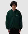 Mki Miyuki Zoku Logo Hooded Cotton-blend Sweatshirt In Green