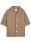 Mki Miyuki Zoku Vacation Linen Shirt In Brown