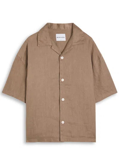 Mki Miyuki Zoku Vacation Linen Shirt In Brown