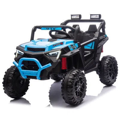 Mkkt 24v 400w Kids Ride On Electric Utv W/parents Remote Control,four-wheel Suspension,led Lights,portabl