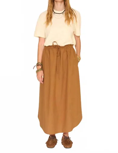 Mkt Studio Josine Cotton Skirt In Nuts In Animal Print