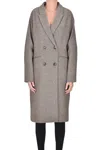 Mkt Studio Matcha Double-breasted Coat In Brown