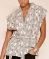 Mkt Studio Vienza Vest In Crane In Silver