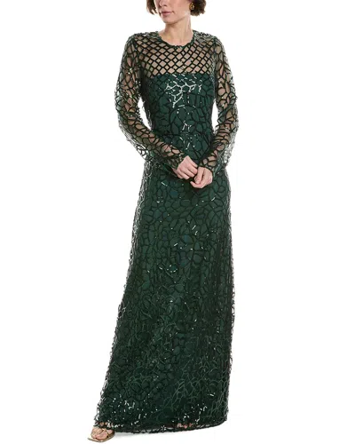 ML MONIQUE LHUILLIER ML MONIQUE LHUILLIER AIMEE LONG SLEEVE MAXI DRESS