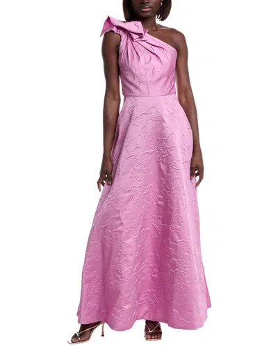 ml Monique Lhuillier Amira Jacquard Maxi Dress In Purple