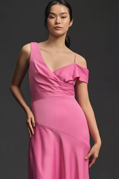 monique lhuillier pink dress Iconic Designs Bridal Lookbook  Pair with the coordinating Floor Length Pink Chiffon Cape to complete your look (sold separately) ML Monique Lhuillier Pink Floral