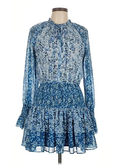 Pre-owned ml Monique Lhuillier Casual Dress In Blue