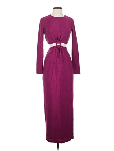 Pre-owned ml Monique Lhuillier Casual Dress In Burgundy