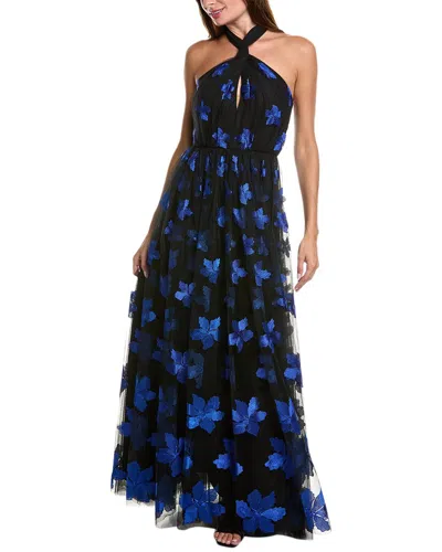 ml Monique Lhuillier Claudette Tulle Gown In Black