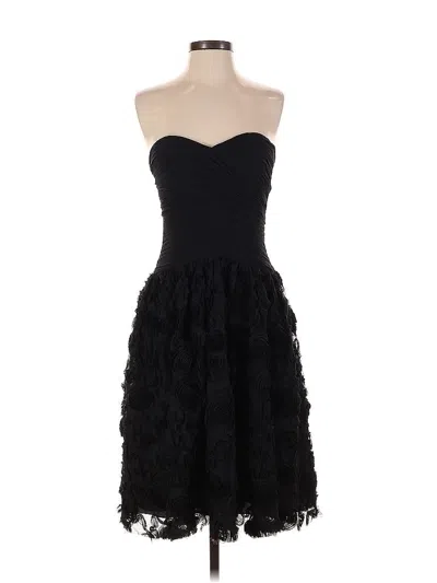 Pre-owned ml Monique Lhuillier Cocktail Dress In Black