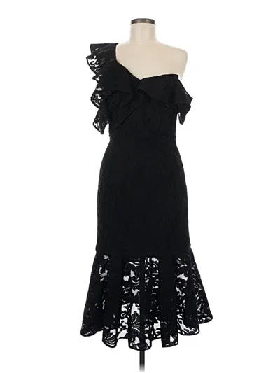 Pre-owned ml Monique Lhuillier Cocktail Dress In Black