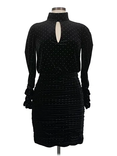 Pre-owned ml Monique Lhuillier Cocktail Dress In Black