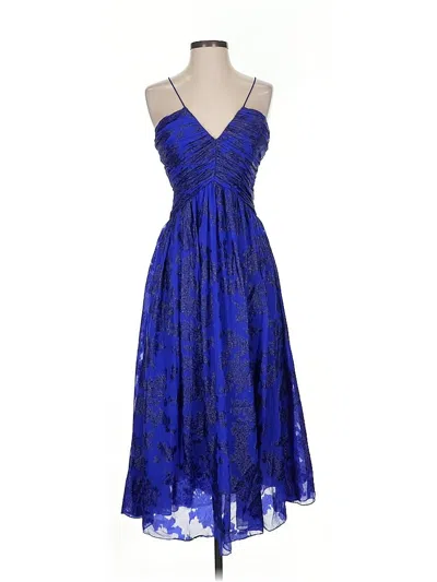 Pre-owned ml Monique Lhuillier Cocktail Dress In Blue