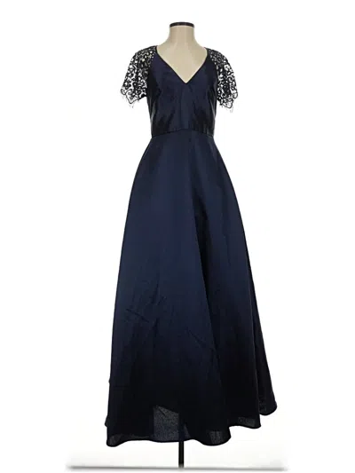 Pre-owned ml Monique Lhuillier Cocktail Dress In Blue