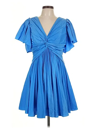 Pre-owned ml Monique Lhuillier Cocktail Dress In Blue