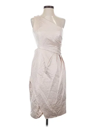 Pre-owned ml Monique Lhuillier Cocktail Dress In Brown