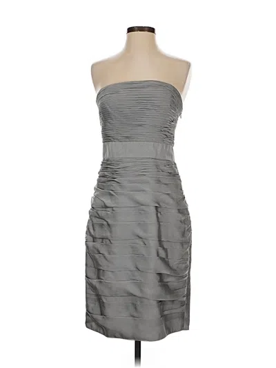 Pre-owned ml Monique Lhuillier Cocktail Dress In Gray