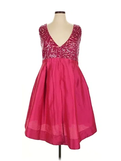 Pre-owned ml Monique Lhuillier Cocktail Dress In Pink