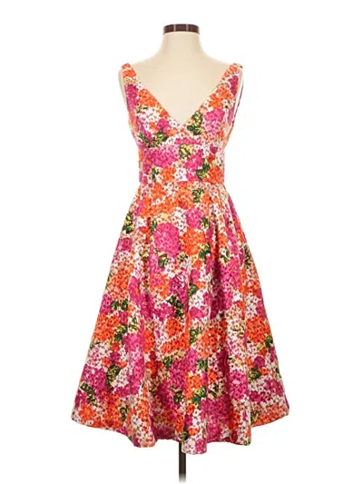 Pre-owned ml Monique Lhuillier Cocktail Dress In Pink