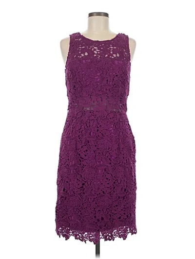 Pre-owned ml Monique Lhuillier Cocktail Dress In Purple