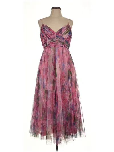 Pre-owned ml Monique Lhuillier Cocktail Dress In Purple