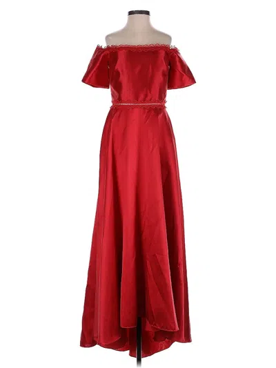 Pre-owned ml Monique Lhuillier Cocktail Dress In Red