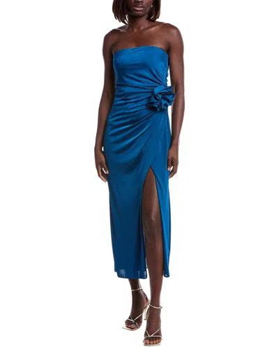 ml Monique Lhuillier Corinne Midi Dress In Blue