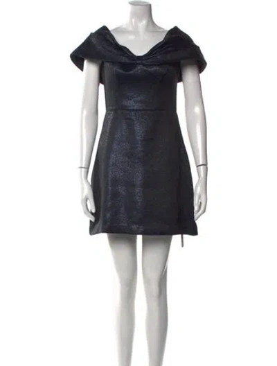 Pre-owned ml Monique Lhuillier Cowl Neck Mini Dress