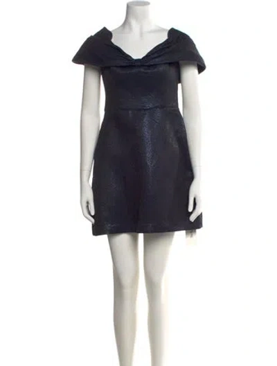 Pre-owned ml Monique Lhuillier Cowl Neck Mini Dress