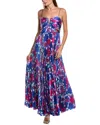 ml Monique Lhuillier Evelyn Satin Gown In Multi