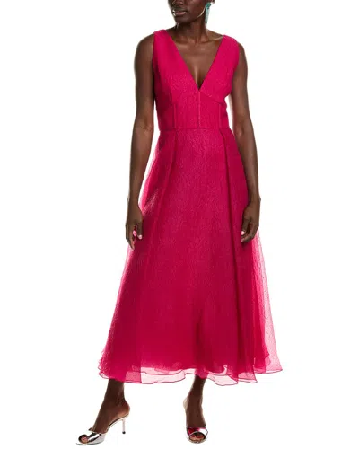 ml Monique Lhuillier Giselle Midi Dress In Pink