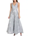 ml Monique Lhuillier Madeline Jacquard Gown In Multi