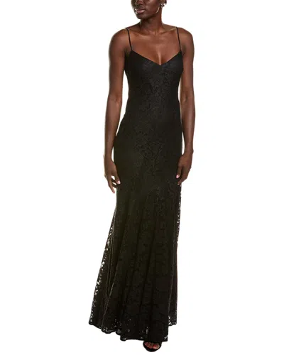 ml Monique Lhuillier Melina Lace Maxi Dress In Black
