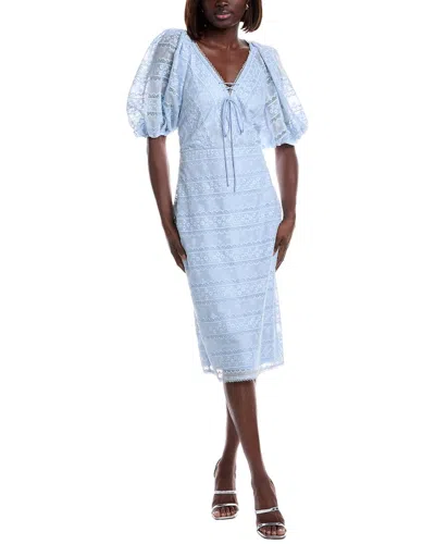ml Monique Lhuillier Midi Dress In Blue