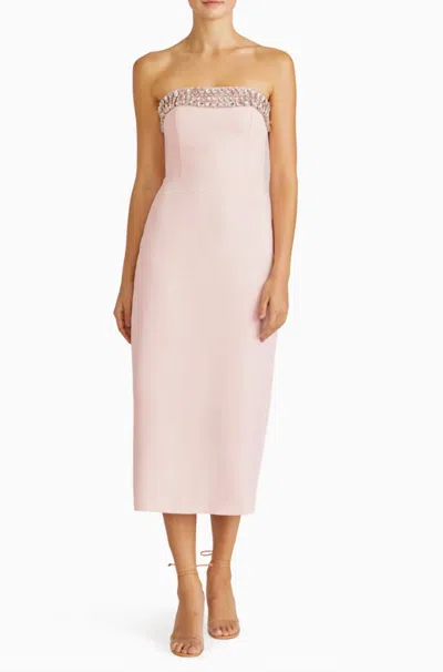 ml Monique Lhuillier Milana Strapless Mini Dress In Pearl Pink