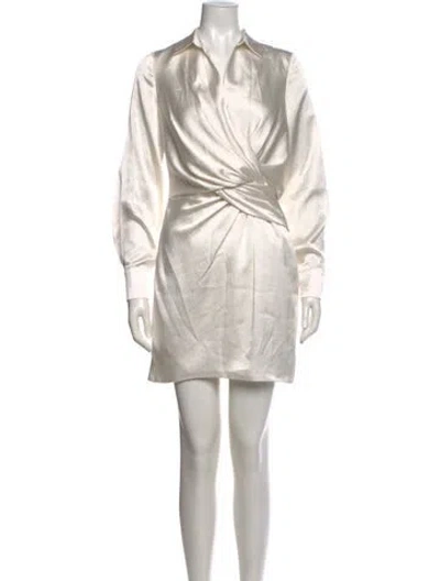 Pre-owned ml Monique Lhuillier Mini Dress In Neutral