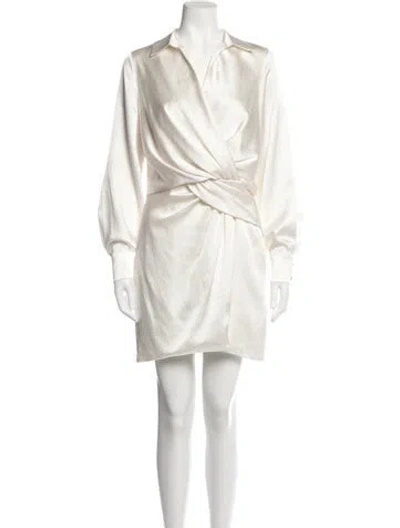 Pre-owned ml Monique Lhuillier Mini Dress In Neutrals