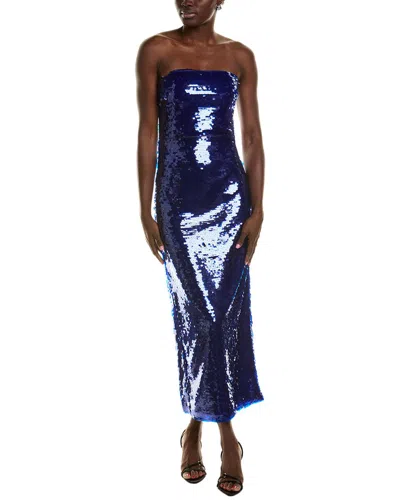 ml Monique Lhuillier Mira Sequin Midi Dress In Blue