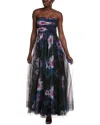 ml Monique Lhuillier Nataly Strapless Tulle Gown