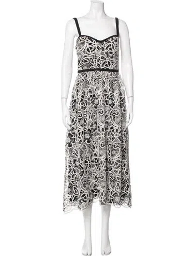 Pre-owned ml Monique Lhuillier Nylon Midi Length Dress W/ Tags In Multicolor