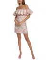 ml Monique Lhuillier Bubble Ruffle Off The Shoulder Mini Dress In White