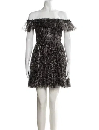 Pre-owned ml Monique Lhuillier Printed Mini Dress W/ Tags In Multi